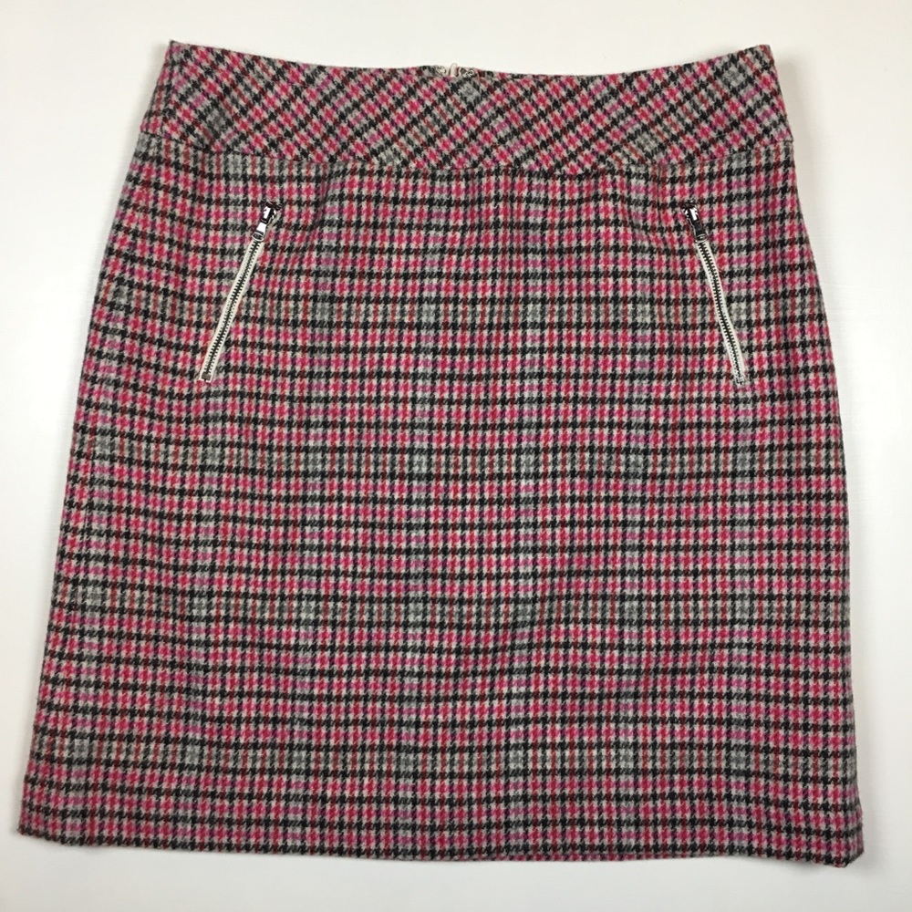 Talbots Wool Houndstooth Skirt